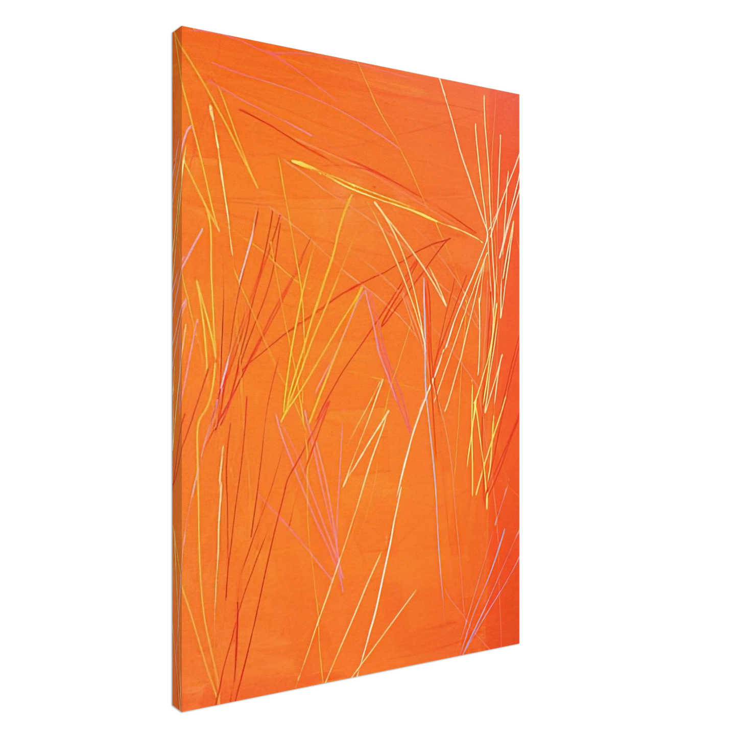 Ronnie Landfield - Fire Flute - 1974 Canvas - 20x30 cm / 8x12 inches-canvas