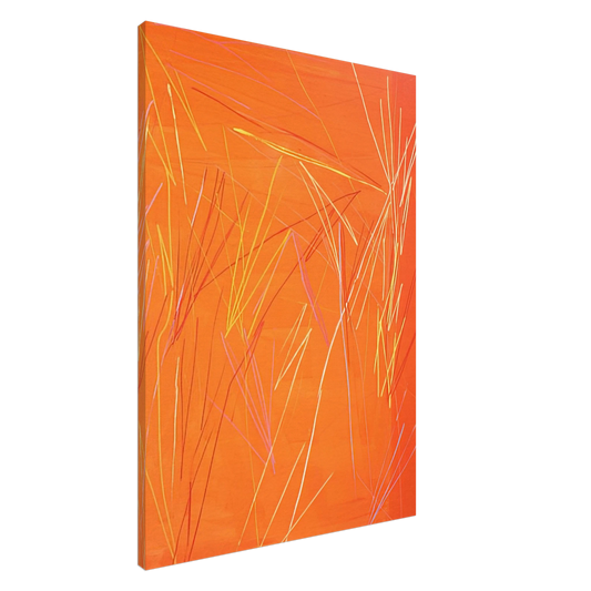 Ronnie Landfield - Fire Flute - 1974 Canvas - 20x30 cm / 8x12 inches-canvas