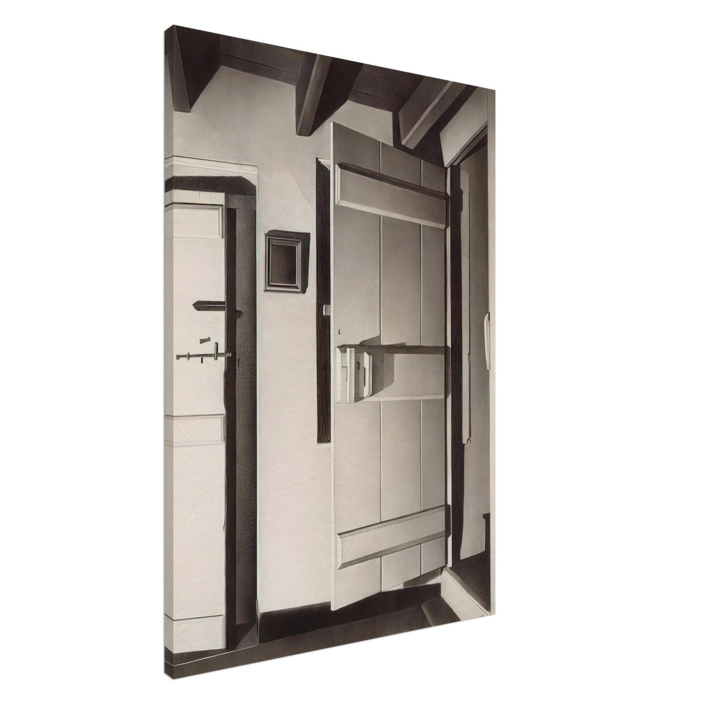 Charles Sheeler - The Open Door - 1932 Canvas - 20x30 cm / 8x12 inches-canvas