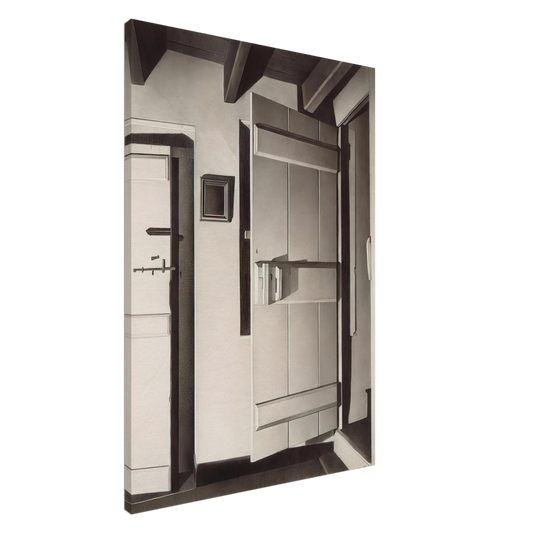 Charles Sheeler - The Open Door - 1932 Canvas - 20x30 cm / 8x12 inches-canvas