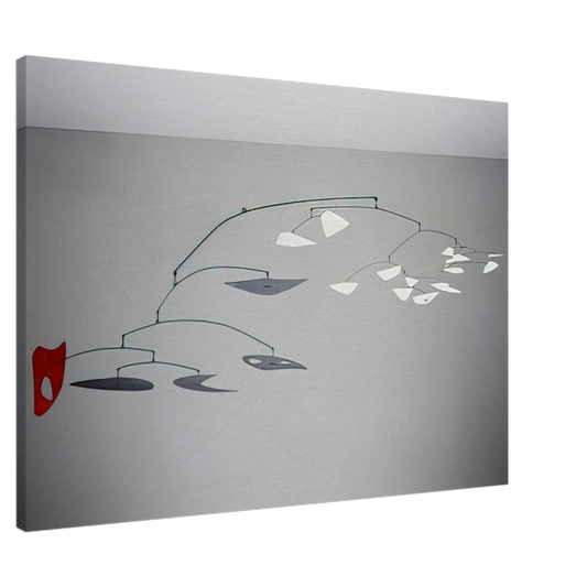 Alexander Calder - 1 RED 4 BLACK PLUS X WHITE 1947 Canvas - 20x30 cm / 8x12 inches-canvas