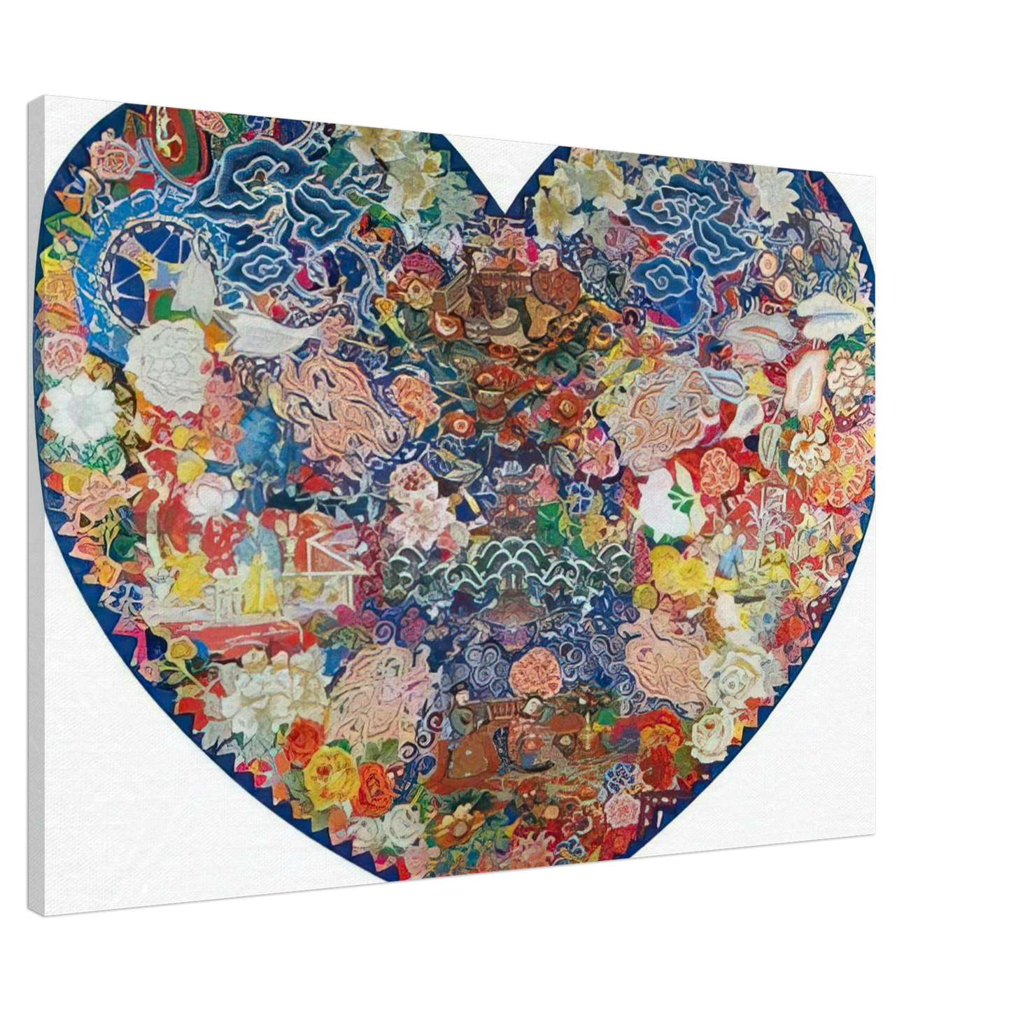 Miriam Schapiro - Pagoda - 1982 Canvas - 20x30 cm / 8x12 inches-canvas