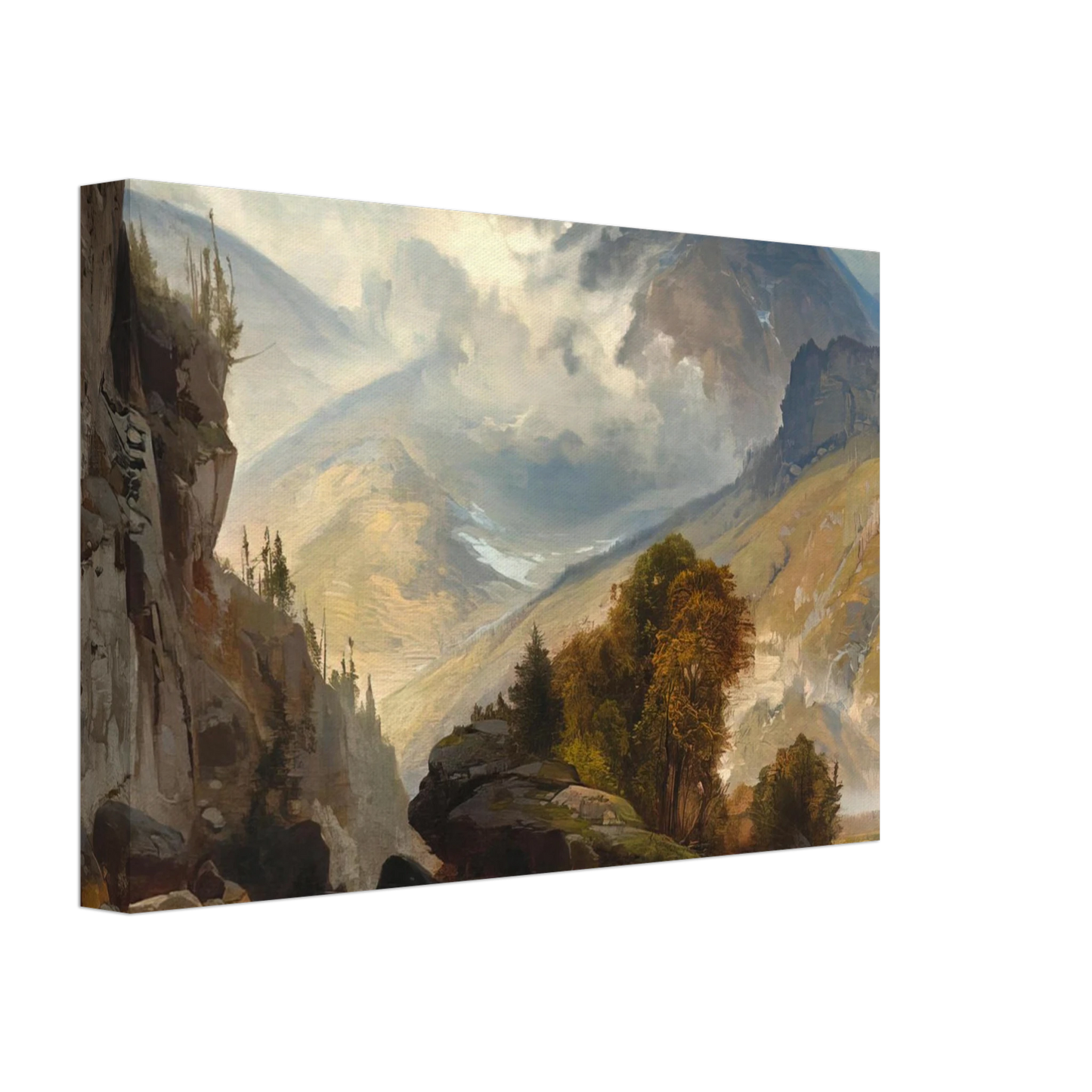 Thomas Moran - The White Mountains Canvas - 70x100 cm / 28x40 inches-canvas