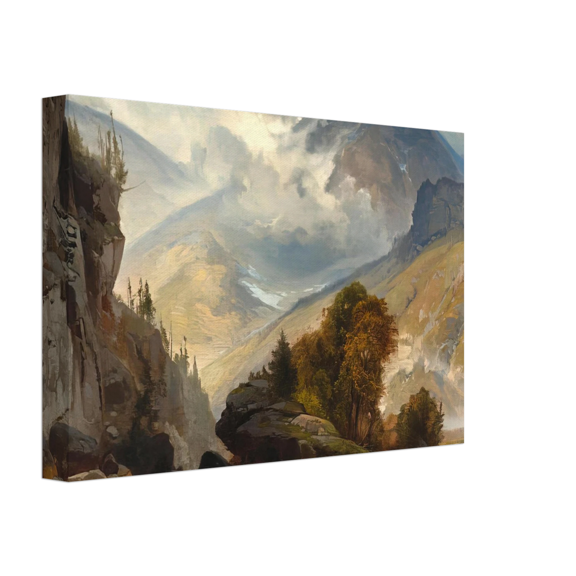 Thomas Moran - The White Mountains Canvas - 70x100 cm / 28x40 inches-canvas