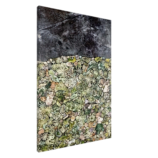 Jean Dubuffet - I LIVE IN A COUNTRY LAUGHING Canvas - 20x30 cm / 8x12 inches-canvas