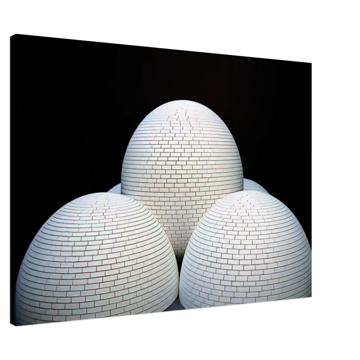 Sol LeWitt - Model for Brick Structure four domes and a sphere Canvas - 20x30 cm / 8x12 inches-canvas