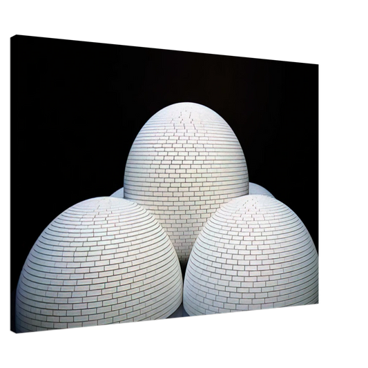 Sol LeWitt - Model for Brick Structure four domes and a sphere Canvas - 20x30 cm / 8x12 inches-canvas