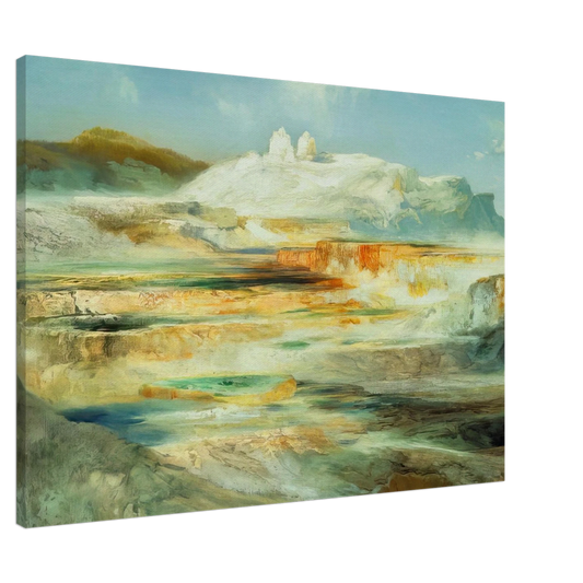 Thomas Moran - Jupiter Terrace Yellowstone Canvas - 20x30 cm / 8x12 inches-canvas