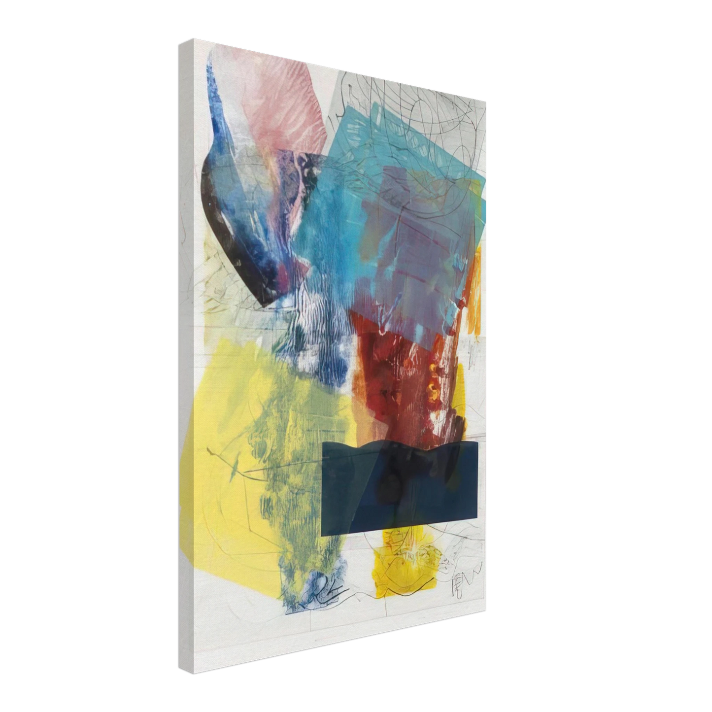 Sam Gilliam - Aviation 3 Canvas - 40x60 cm / 16x24 inches-canvas