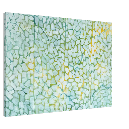 Alma Woodsey Thomas - WHITE DAISIES RHAPSODY 1973 Canvas - 20x30 cm / 8x12 inches-canvas