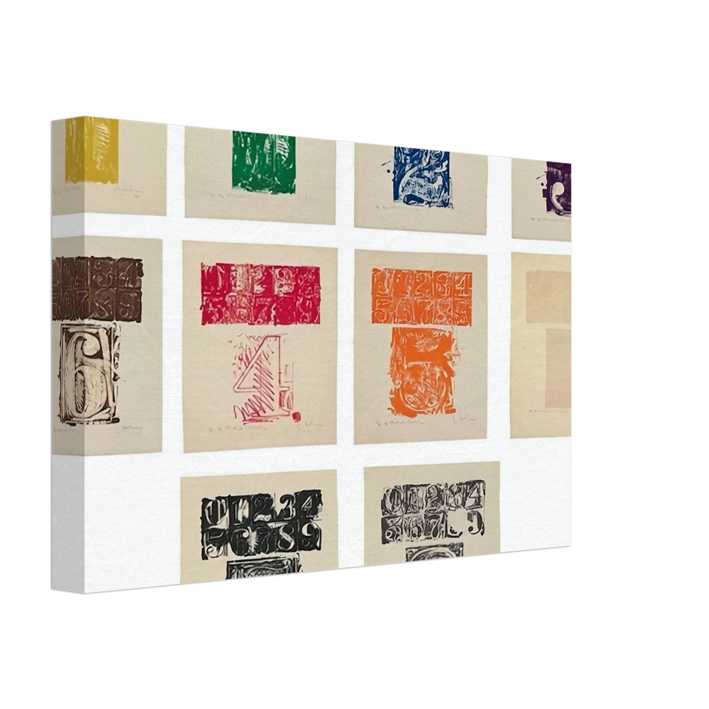 Jasper Johns - 0 9 ULAE 19 1963 Canvas - 70x100 cm / 28x40 inches-canvas