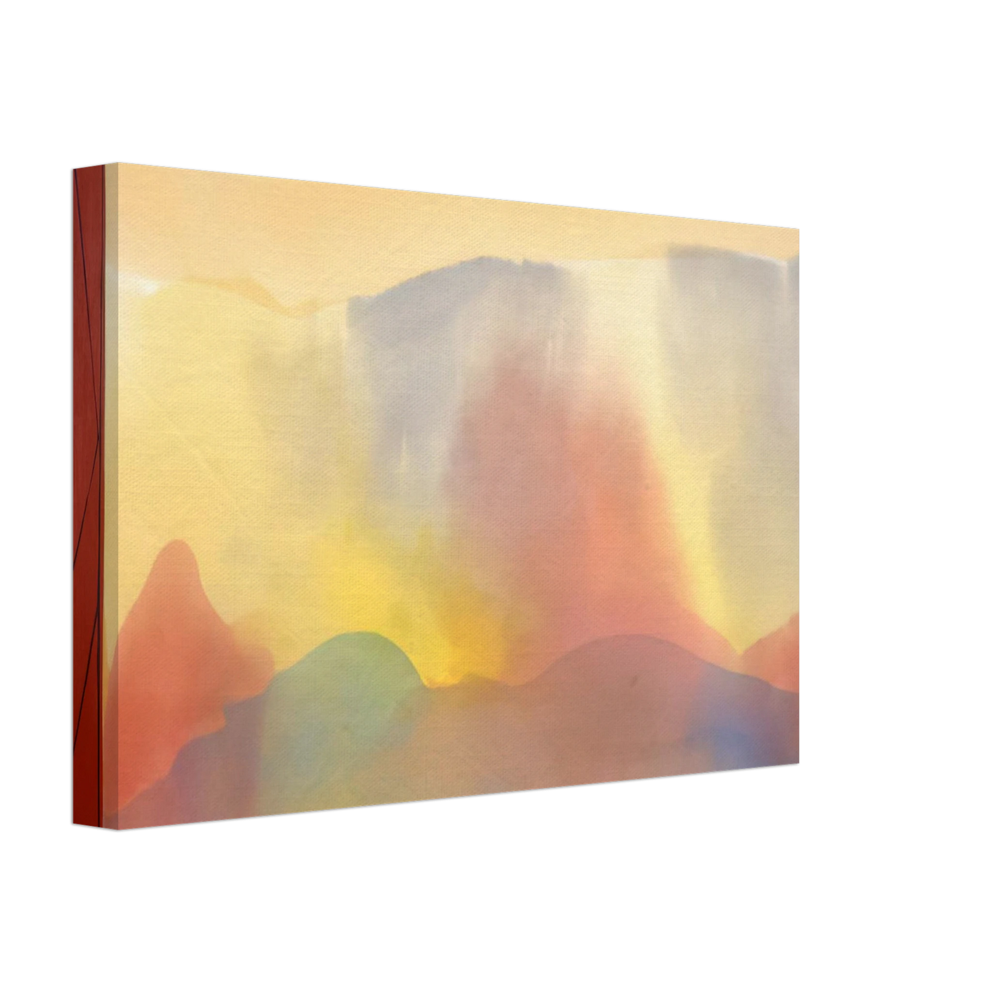 Ronnie Landfield - Sun In The East - 1988 Canvas - 40x60 cm / 16x24 inches-canvas