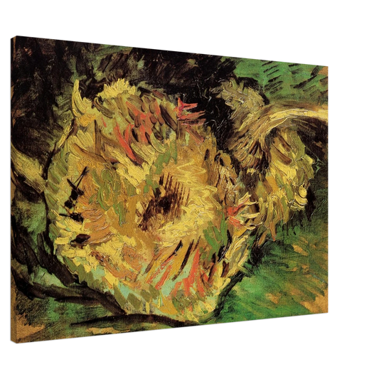 Vincent van Gogh - Two Cut Sunflowers Canvas - 20x30 cm / 8x12 inches-canvas