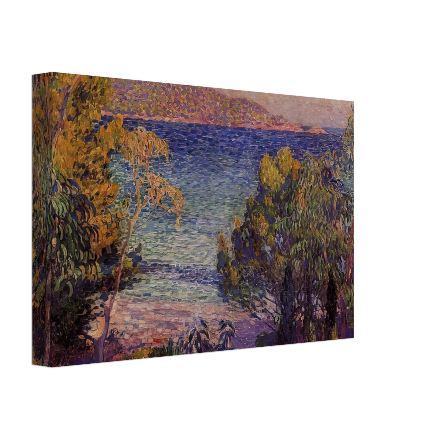 Theo van Rysselberghe - PINES AND EUCALYPTUS AT CAVELIERI 1905 Canvas - 70x100 cm / 28x40 inches-canvas