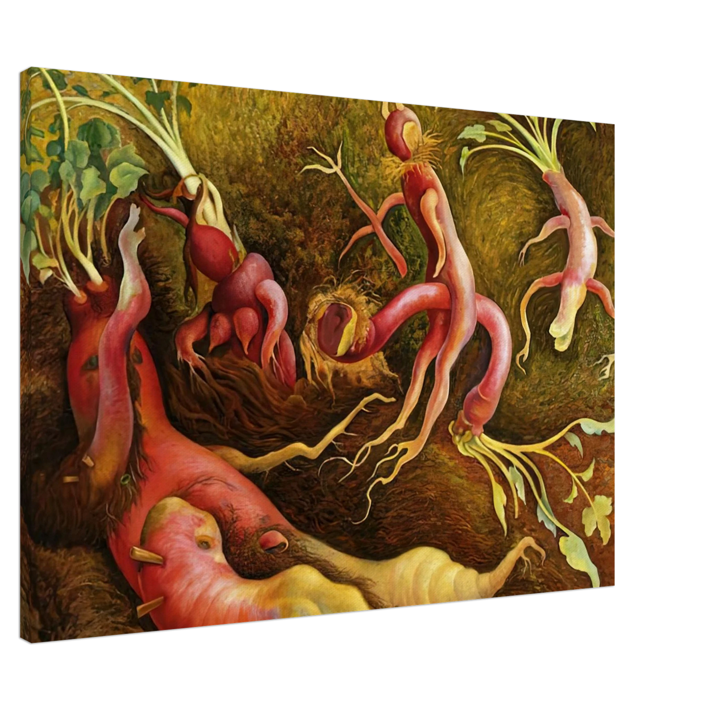 Diego Rivera - THE TENPTATIONS OF SAINT ANTONY 1947 Canvas - 20x30 cm / 8x12 inches-canvas