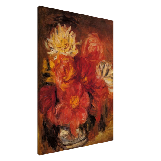 Pierre-Auguste Renoir - Dahlias Canvas - 20x30 cm / 8x12 inches-canvas