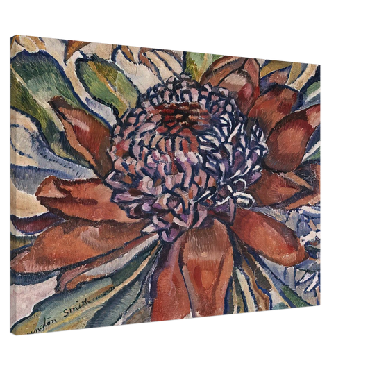Grace Cossington Smith - Waratah - 1928 Canvas - 20x30 cm / 8x12 inches-canvas