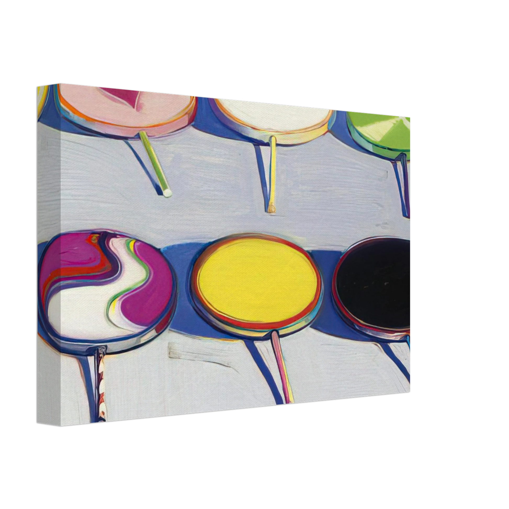 Wayne Thiebaud - Seven Suckers - 1970 Canvas - 70x100 cm / 28x40 inches-canvas