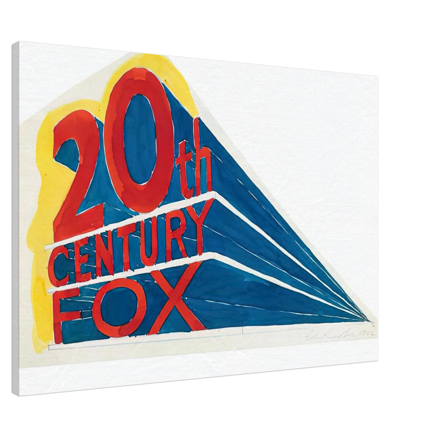 Edward Ruscha - TRADEMARK 1 1962 Canvas - 20x30 cm / 8x12 inches-canvas