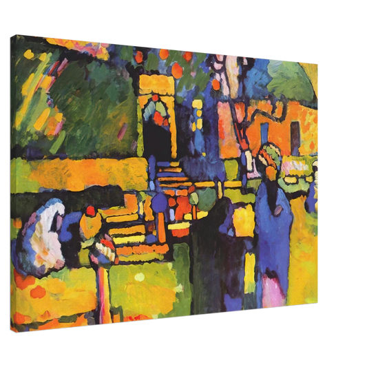 Wassily Kandinsky - ARABS I CEMETERY 1909 Canvas - 20x30 cm / 8x12 inches-canvas