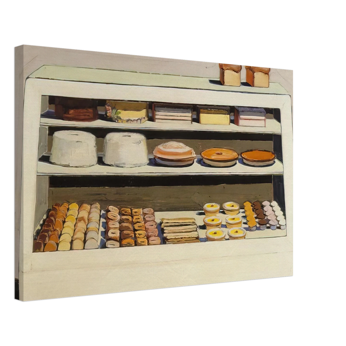 Wayne Thiebaud - Bakery Counter - 1962 Canvas - 70x100 cm / 28x40 inches-canvas