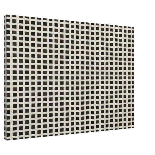 Francois Morellet - Repartition reguliere de carres - 1971 Canvas - 20x30 cm / 8x12 inches-canvas