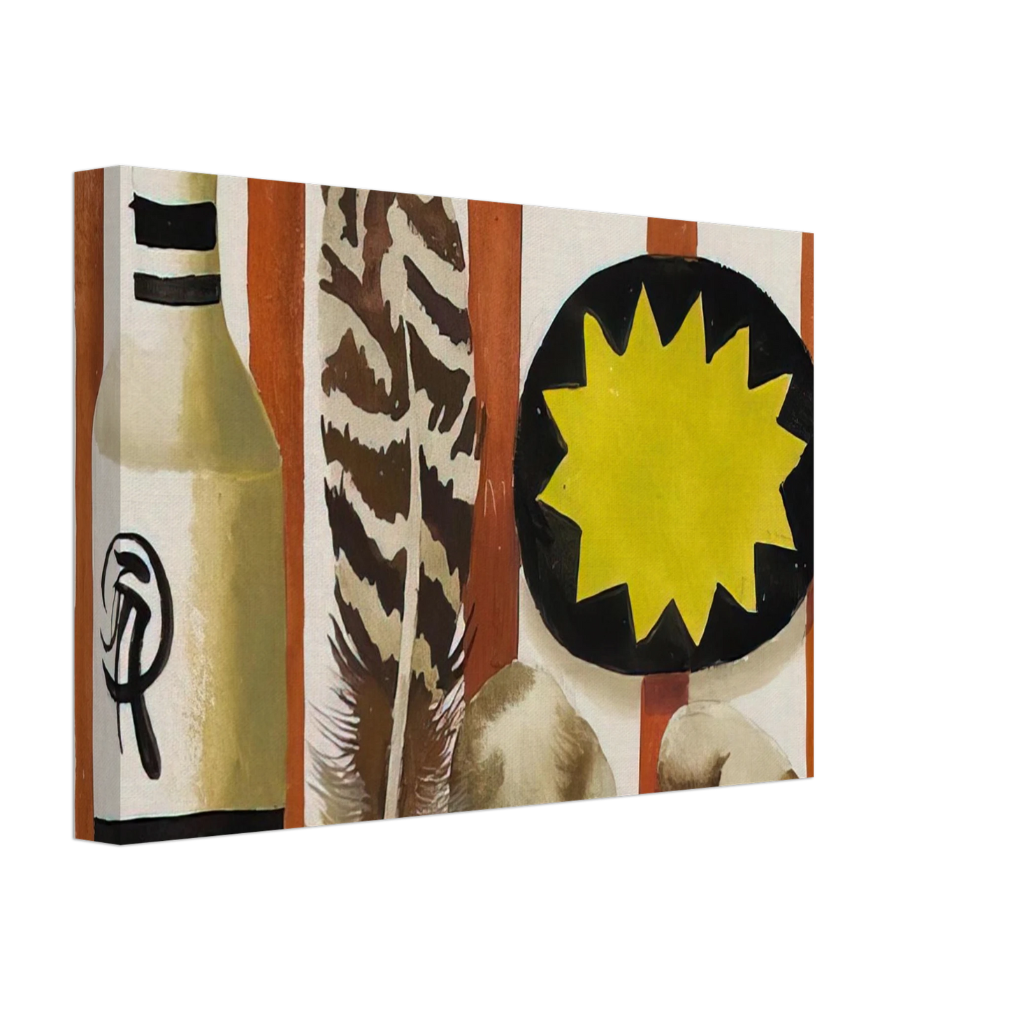Mary Fedden - Feather and two stones - 2008 Canvas - 40x60 cm / 16x24 inches-canvas