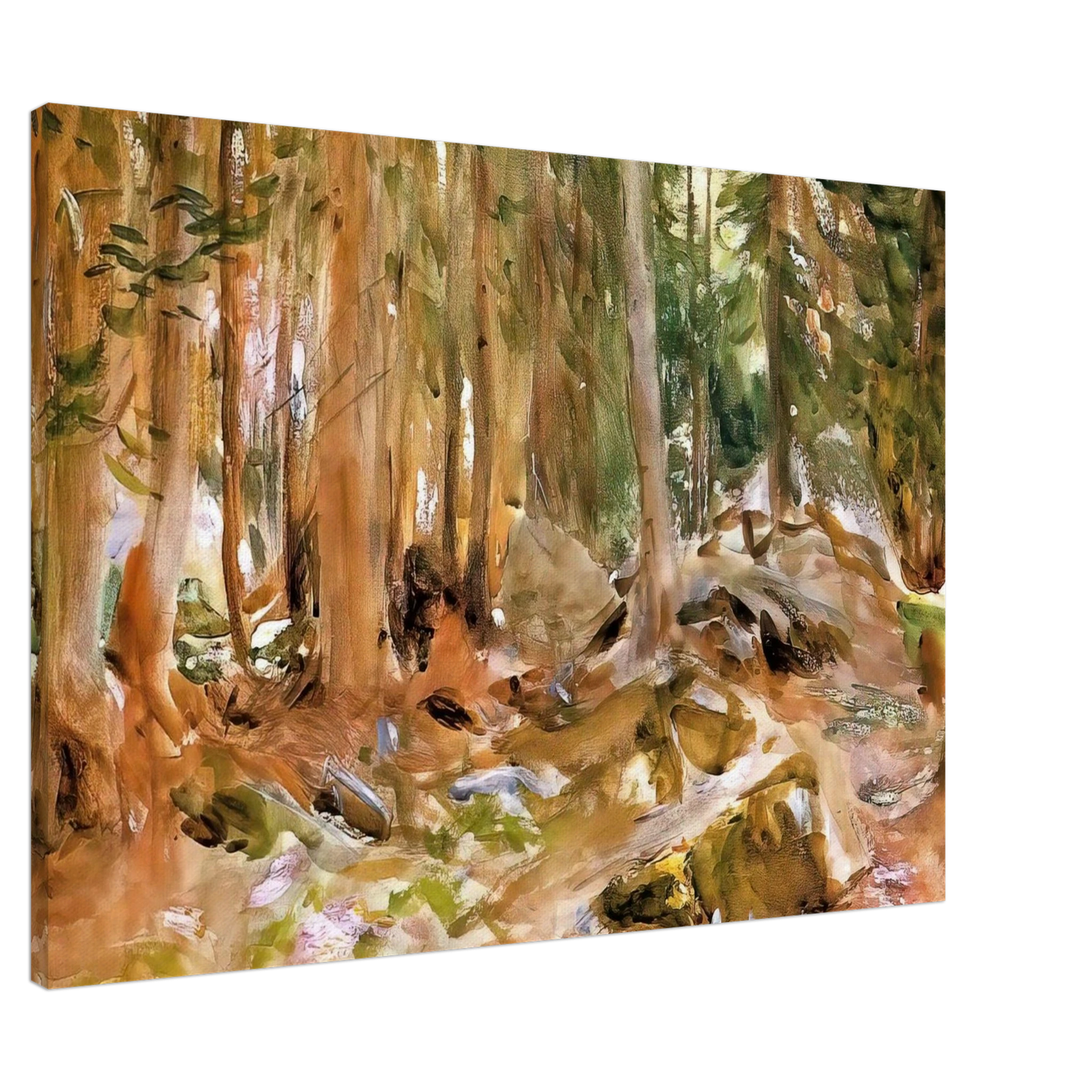 John Singer Sargent - Pine Forest Canvas - 20x30 cm / 8x12 inches-canvas