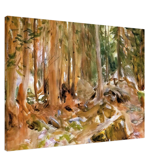John Singer Sargent - Pine Forest Canvas - 20x30 cm / 8x12 inches-canvas