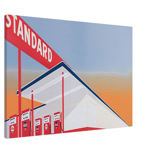 Edward Ruscha - STANDARD STATION 1966 Canvas - 20x30 cm / 8x12 inches-canvas