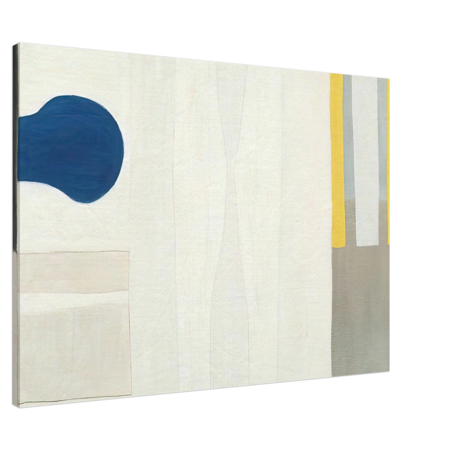 William Scott - Blue Form on White - 1964 Canvas - 20x30 cm / 8x12 inches-canvas