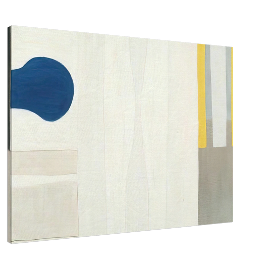 William Scott - Blue Form on White - 1964 Canvas - 20x30 cm / 8x12 inches-canvas