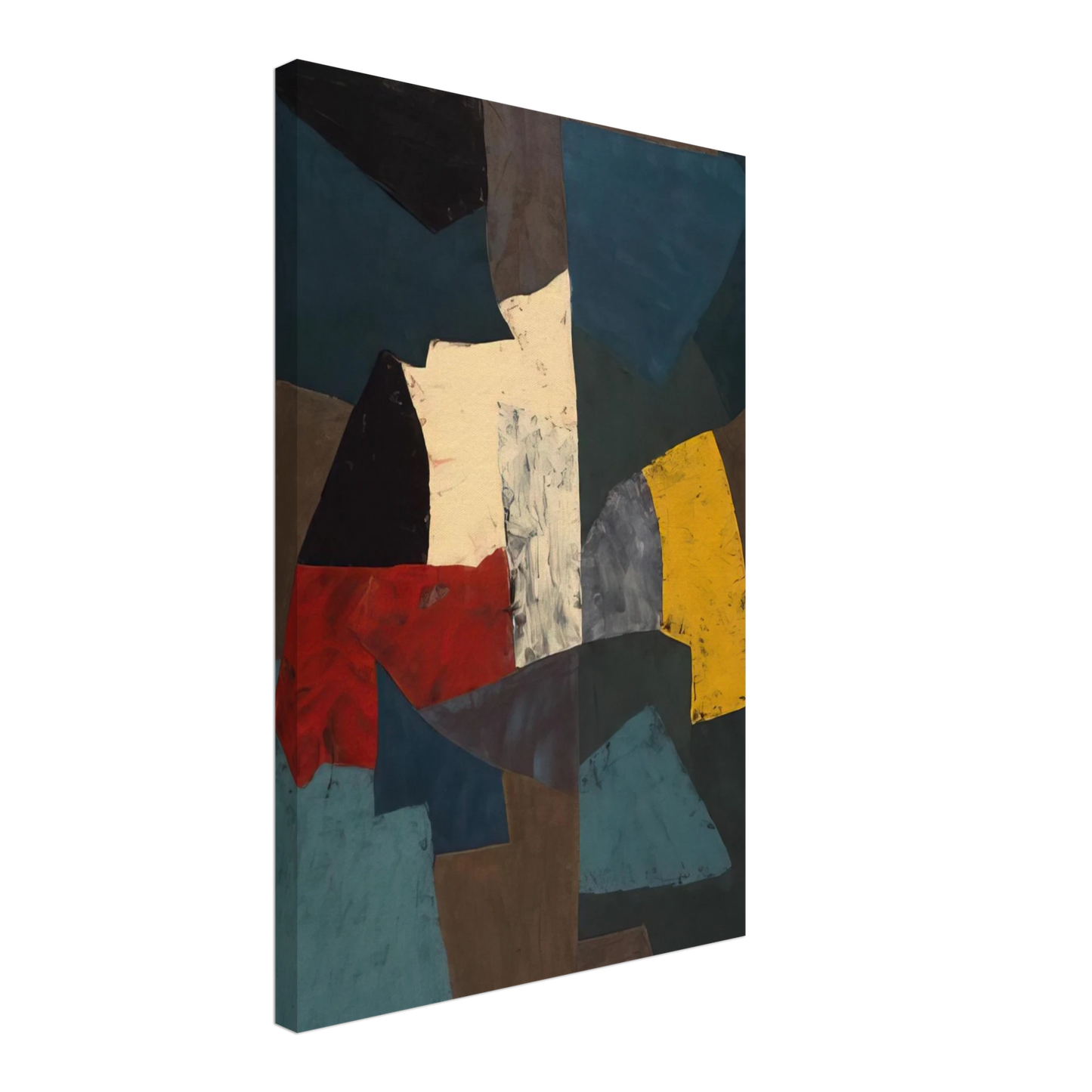Serge Poliakoff - Abstract Composition - 1954 Canvas - 40x60 cm / 16x24 inches-canvas