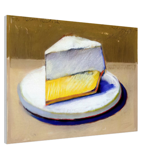 Wayne Thiebaud - Lemon Meringue Pie - 1964 Canvas - 20x30 cm / 8x12 inches-canvas