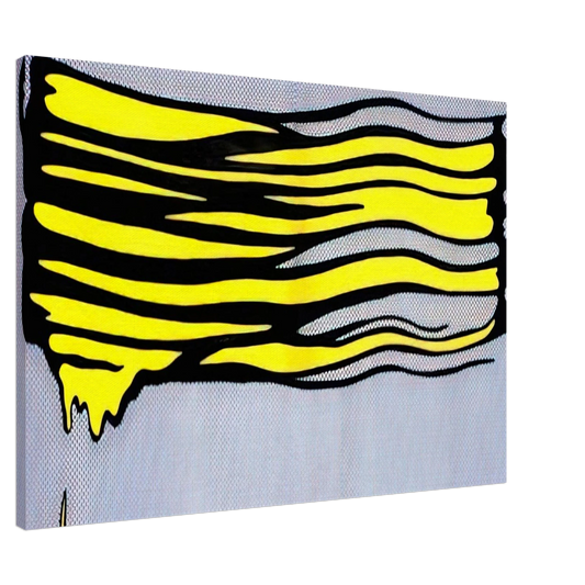 Roy Lichtenstein - YELLOW BRUSHSTROKE II 1965 Canvas - 20x30 cm / 8x12 inches-canvas