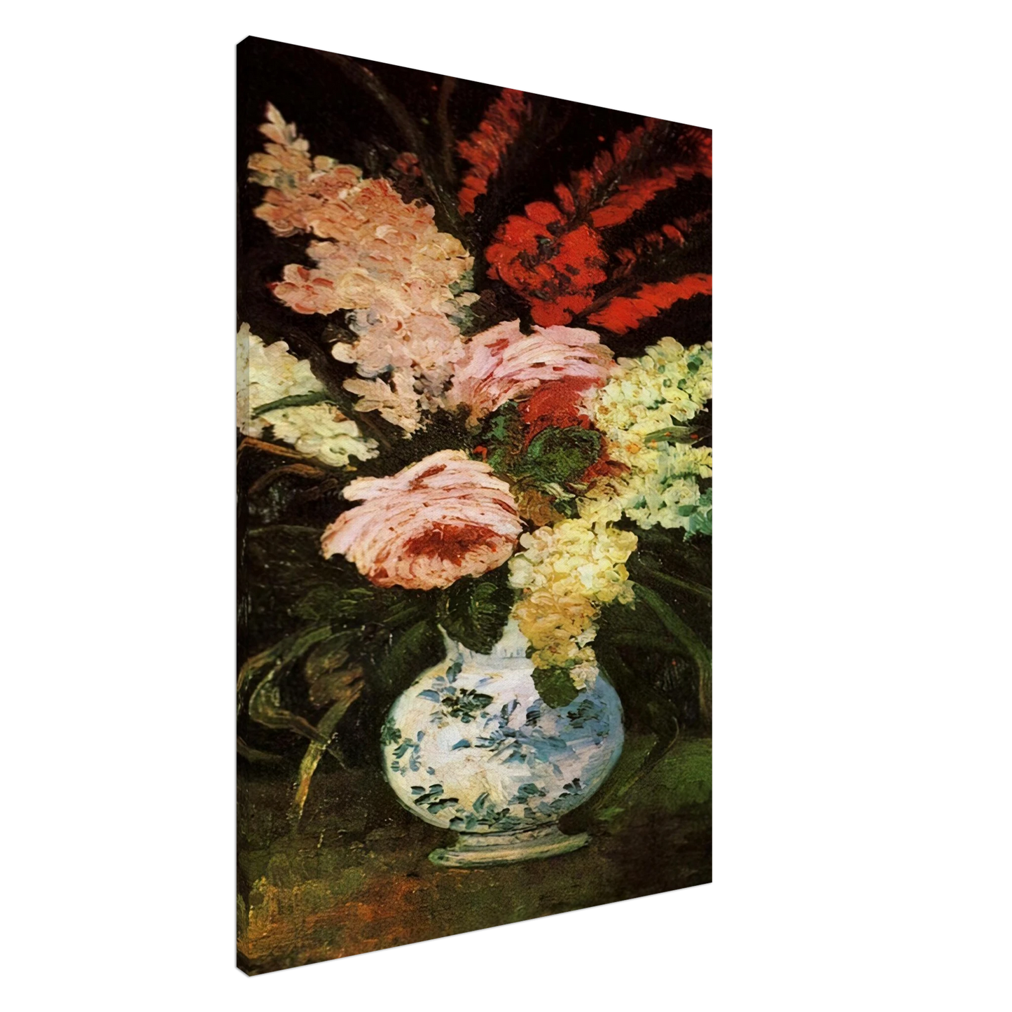 Vincent van Gogh - Vase with Gladioli and Lilac Canvas - 20x30 cm / 8x12 inches-canvas
