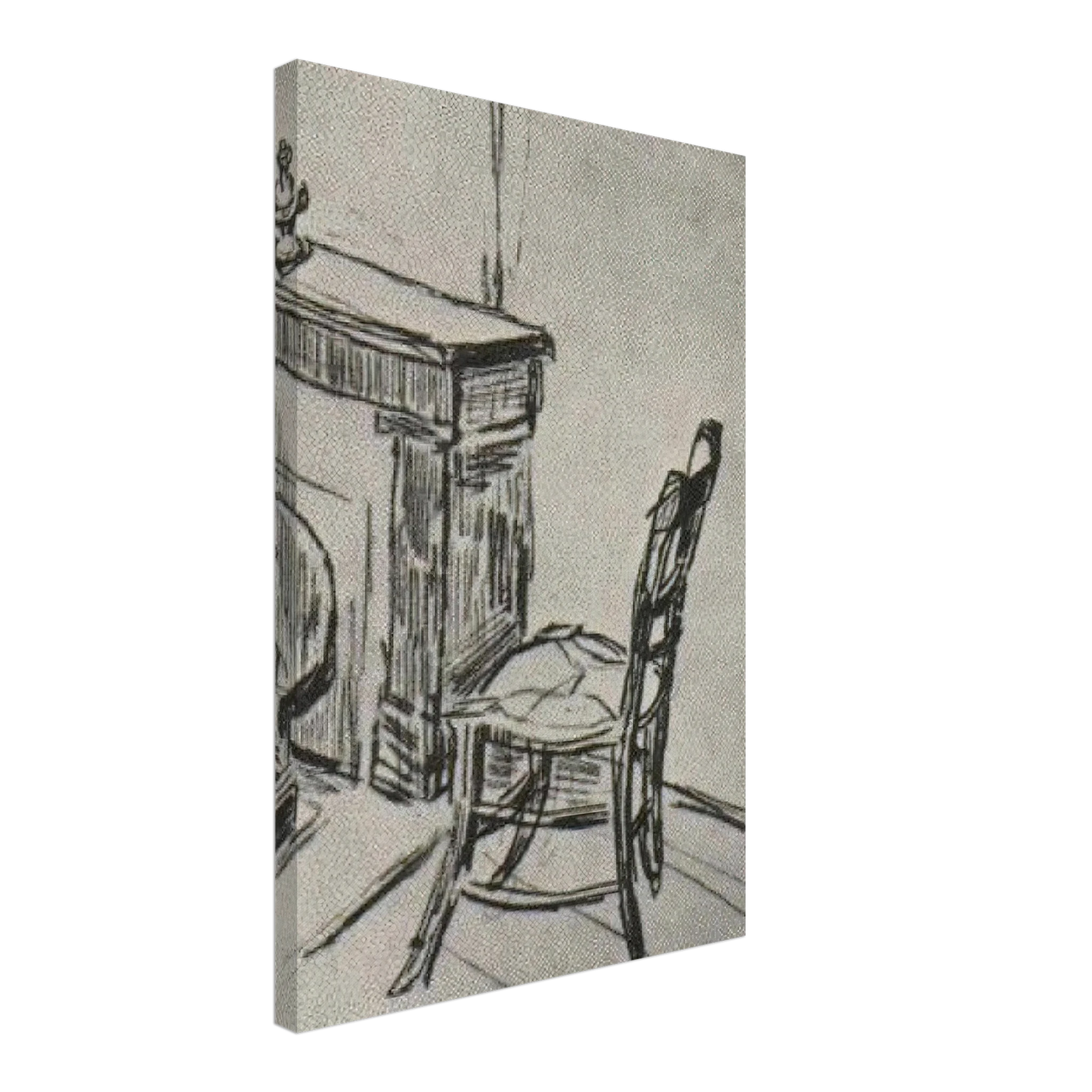 Vincent van Gogh - Chair near the Stove Canvas - 70x100 cm / 28x40 inches-canvas