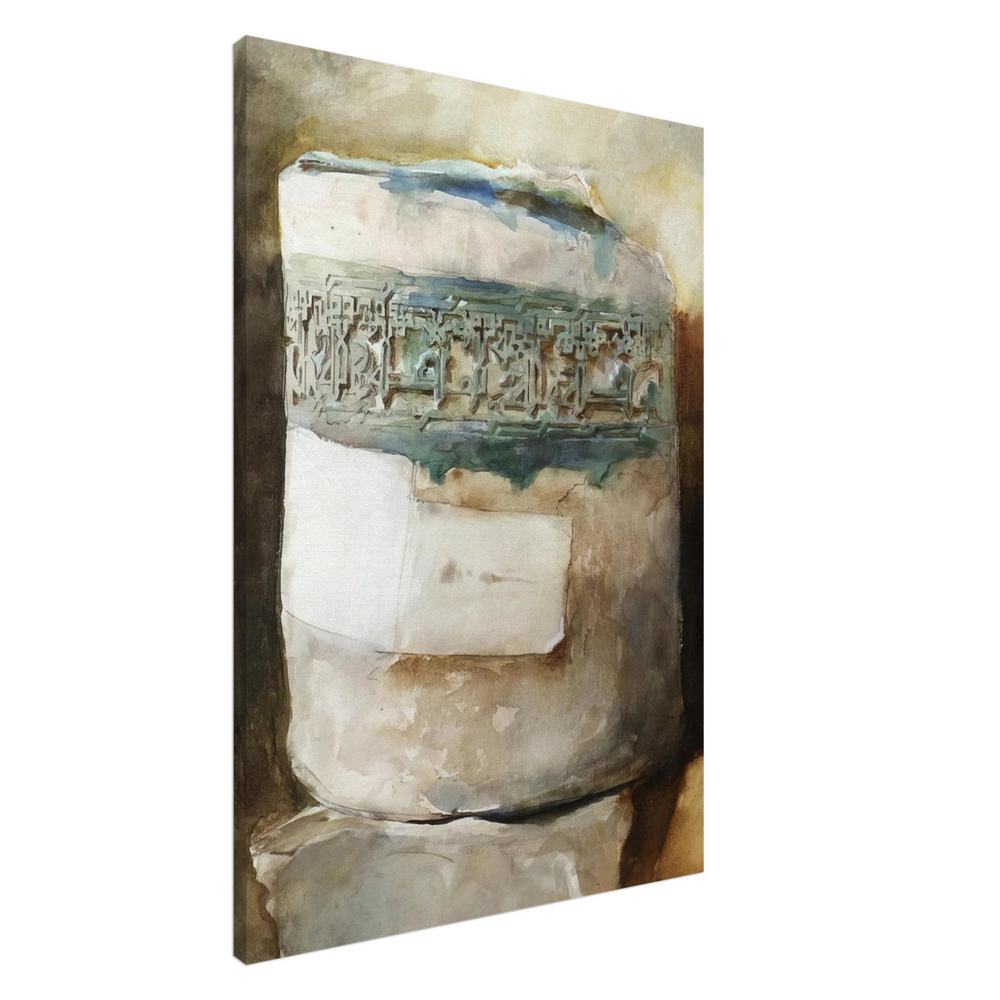 John Singer Sargent - Persian Artifact with Faience Decoration Canvas - 20x30 cm / 8x12 inches-canvas