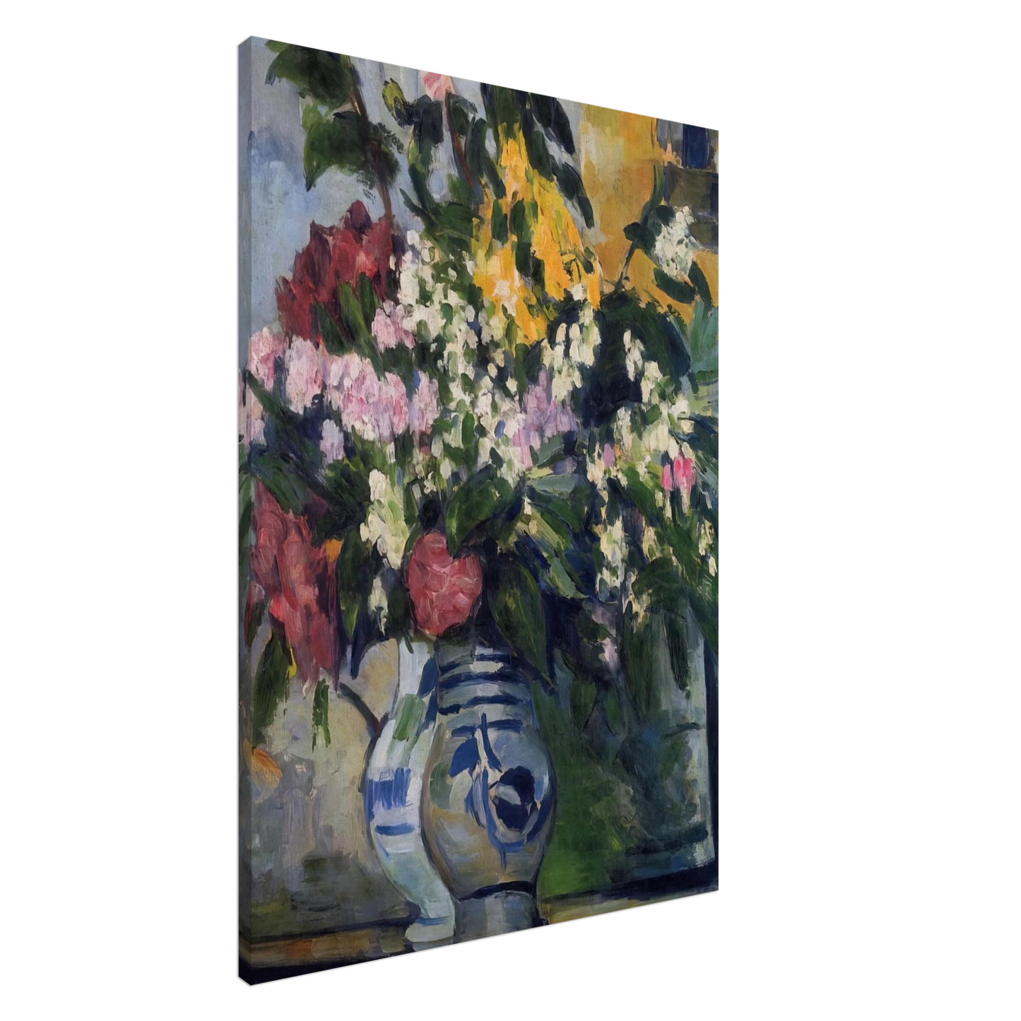 Paul Cezanne - Two Vases of Flowers Canvas - 20x30 cm / 8x12 inches-canvas