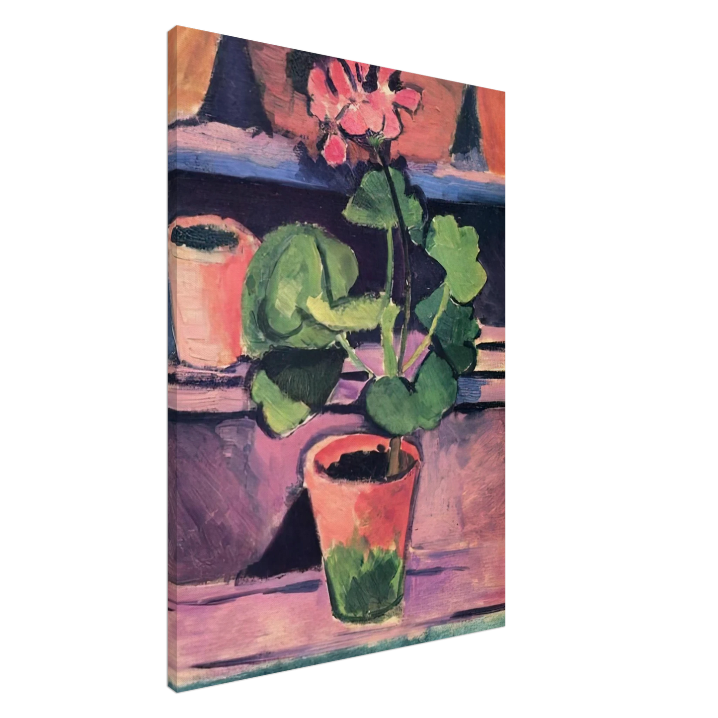 Henri Matisse - POT OF GERANIUMS 1912 Canvas - 20x30 cm / 8x12 inches-canvas