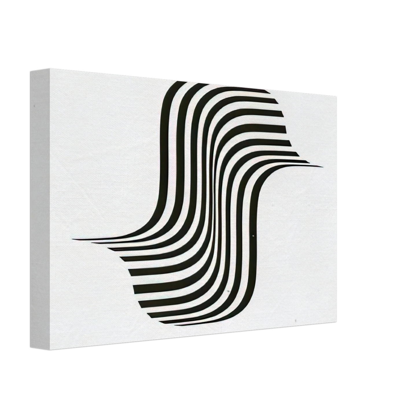 Bridget Riley - UNTITLED WINGED CURVE 1966 Canvas - 40x60 cm / 16x24 inches-canvas