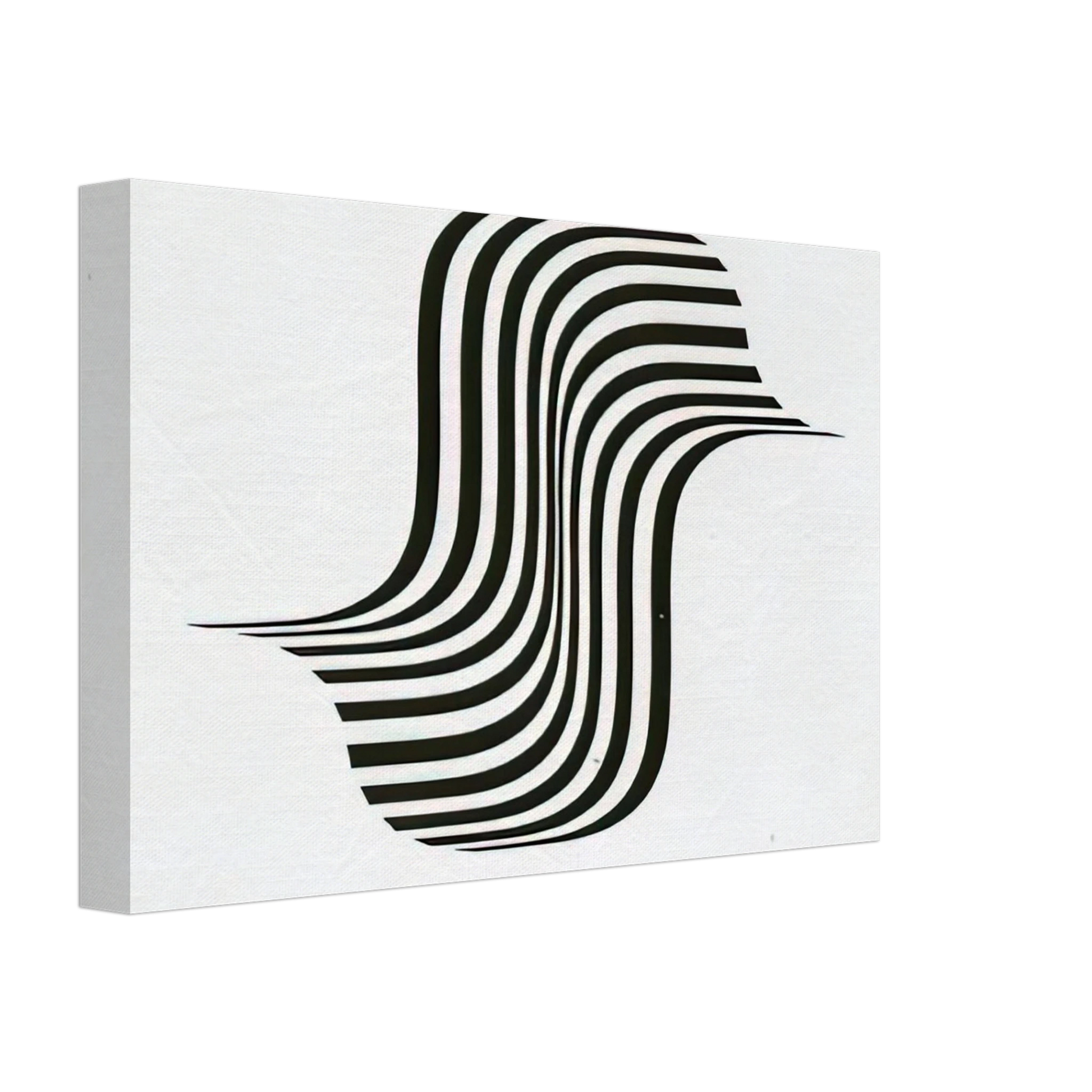 Bridget Riley - UNTITLED WINGED CURVE 1966 Canvas - 40x60 cm / 16x24 inches-canvas