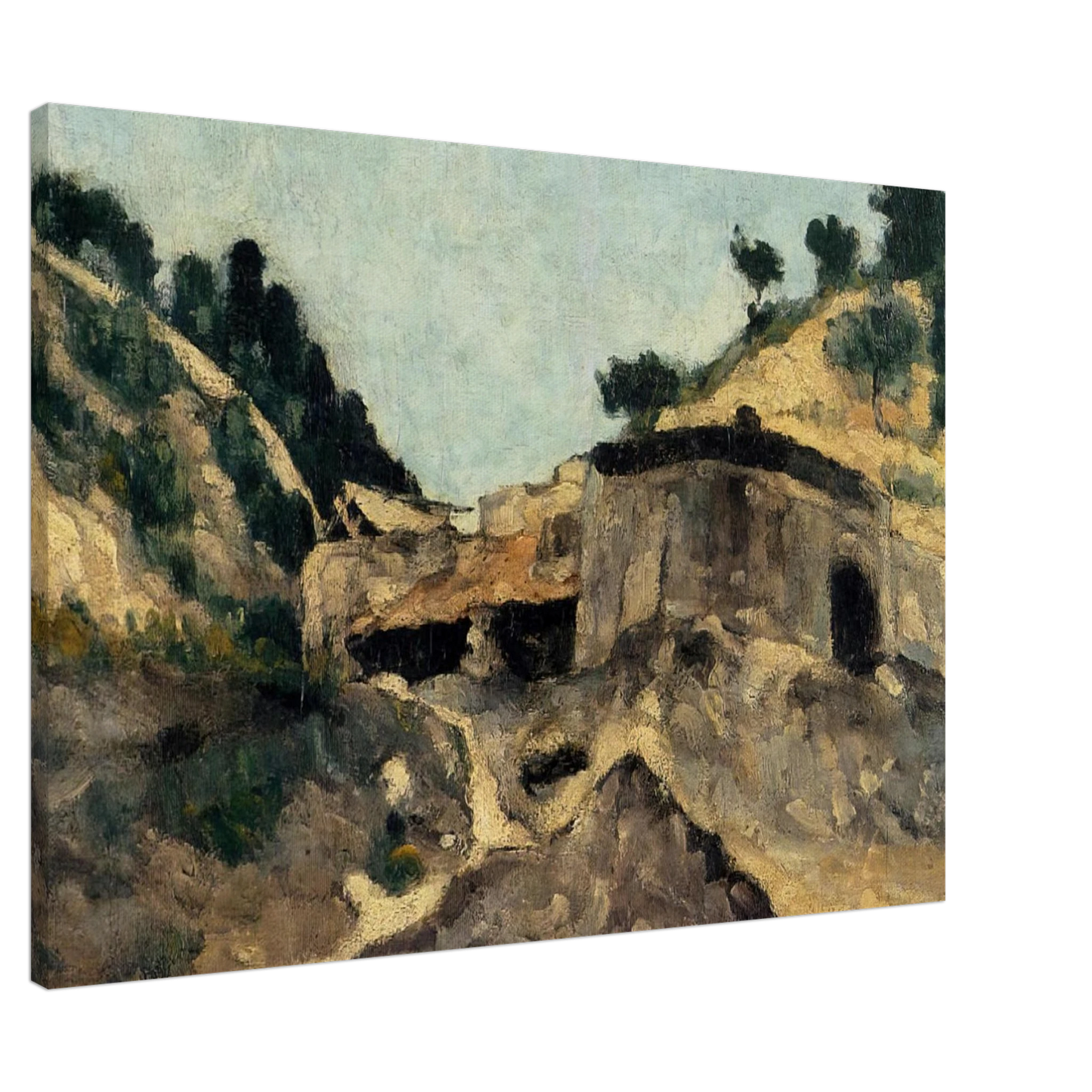 Paul Cezanne - Landscape with Watermill Canvas - 20x30 cm / 8x12 inches-canvas