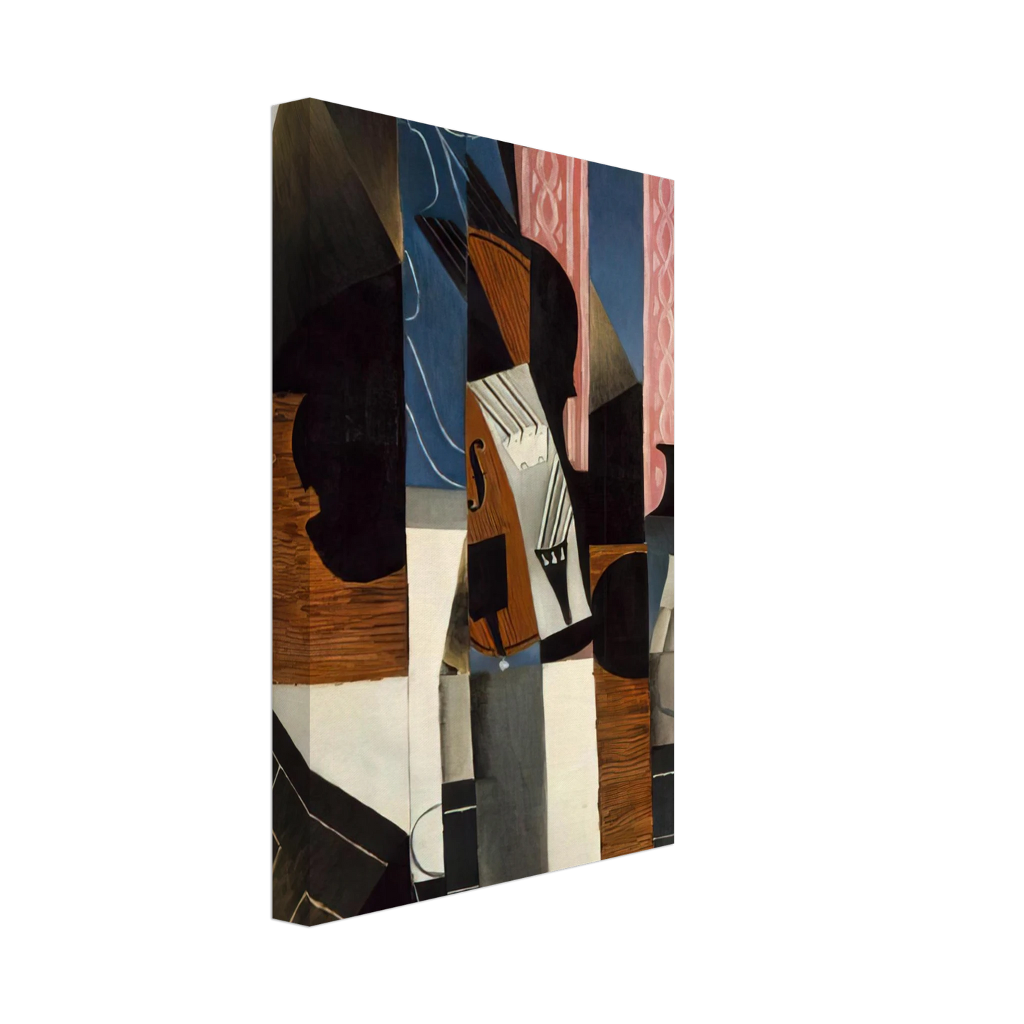 Juan Gris - VIOLIN AND INK BOTTLE ON A TABLE 1913 Canvas - 40x60 cm / 16x24 inches-canvas