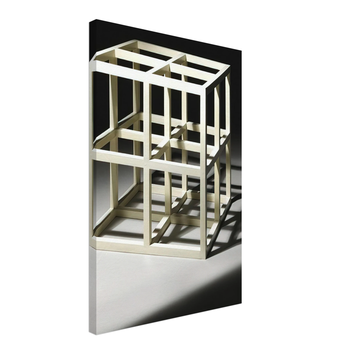 Sol LeWitt - 8 Part Cube Canvas - 40x60 cm / 16x24 inches-canvas