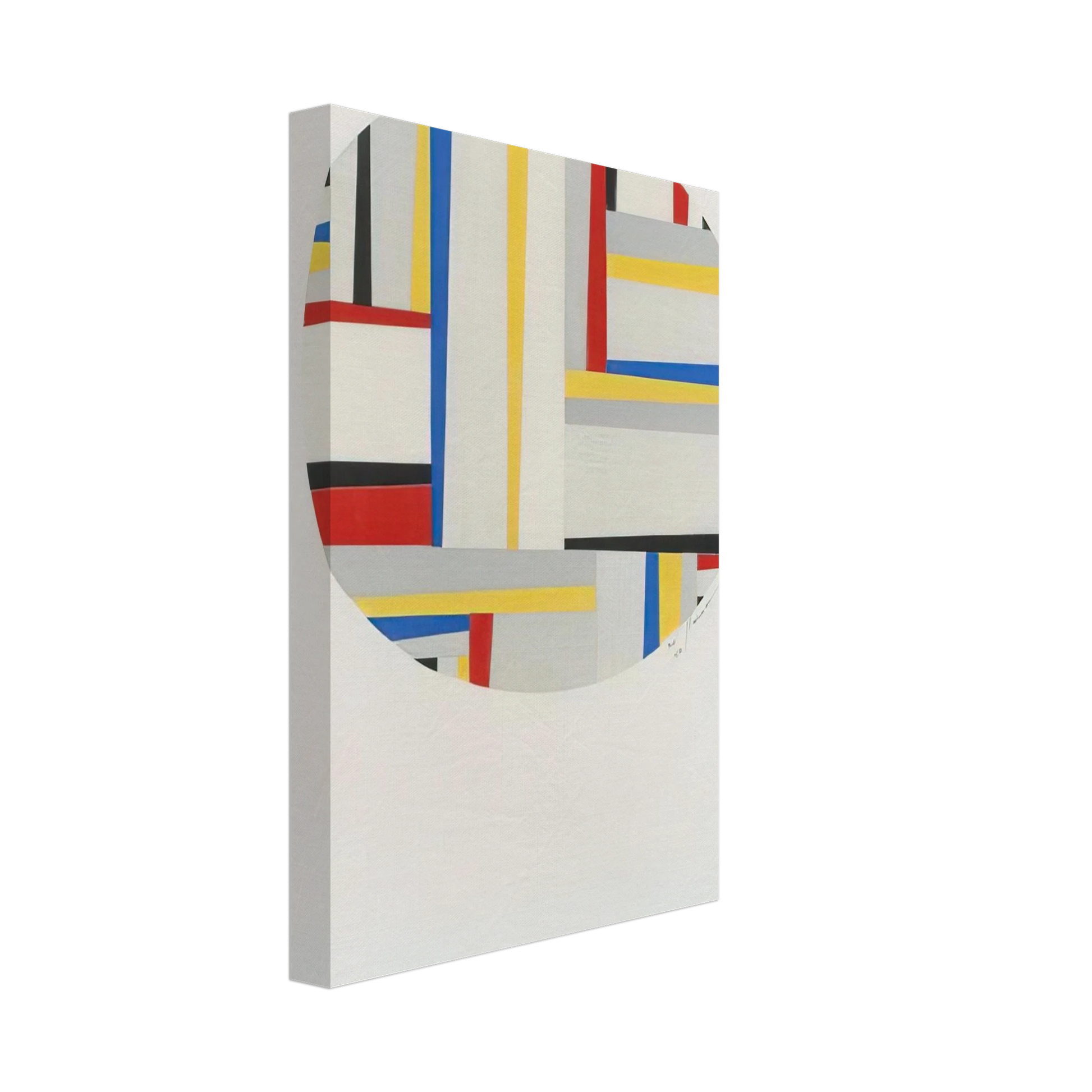 Fritz Glarner - Relational Painting, Tondo #49 - 1952 Canvas - 70x100 cm / 28x40 inches-canvas