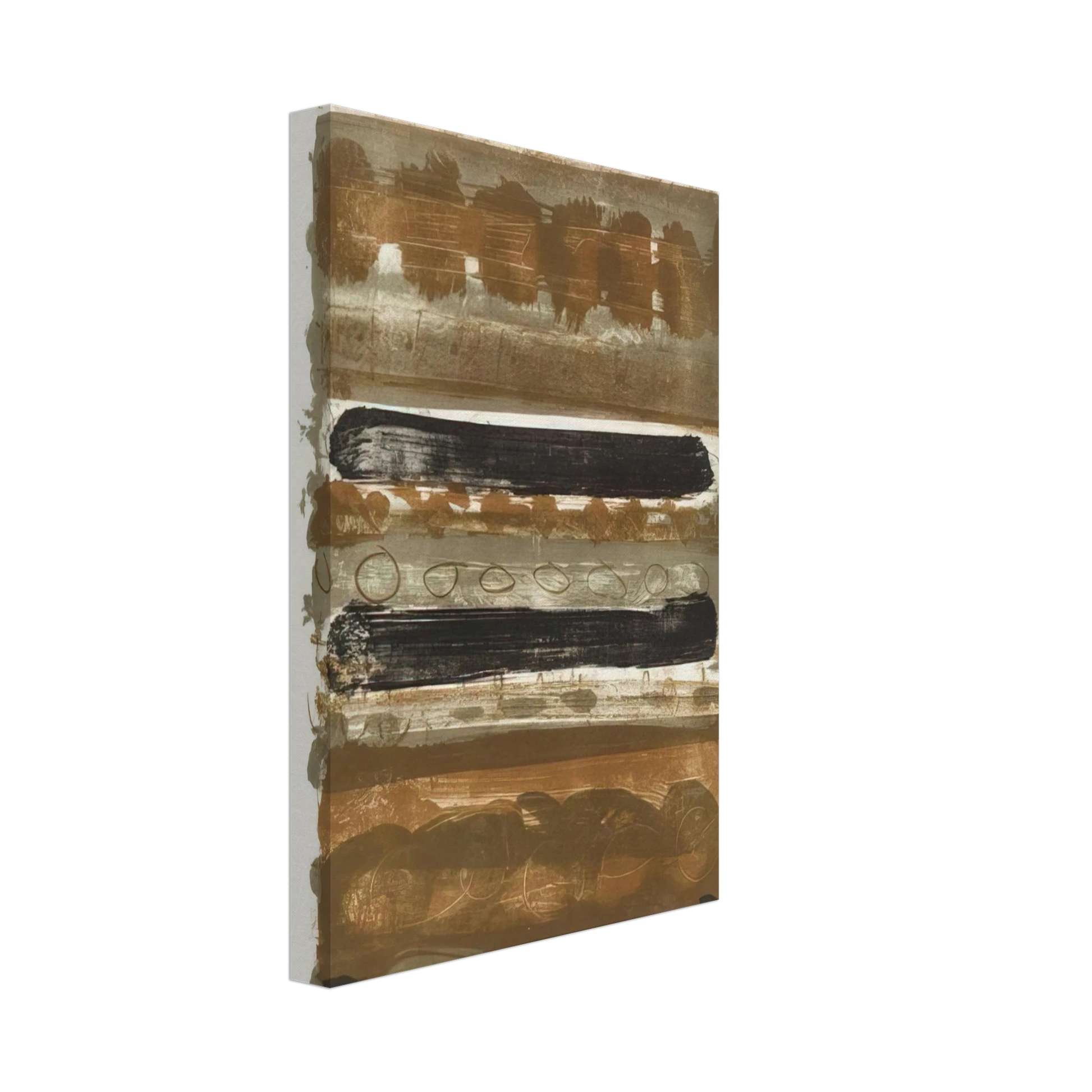 Patrick Heron - Grey and Brown Stripes - 1958 Canvas - 70x100 cm / 28x40 inches-canvas