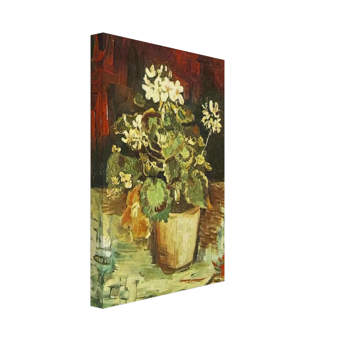 Vincent van Gogh - Geranium in a Flowerpot Canvas - 70x100 cm / 28x40 inches-canvas
