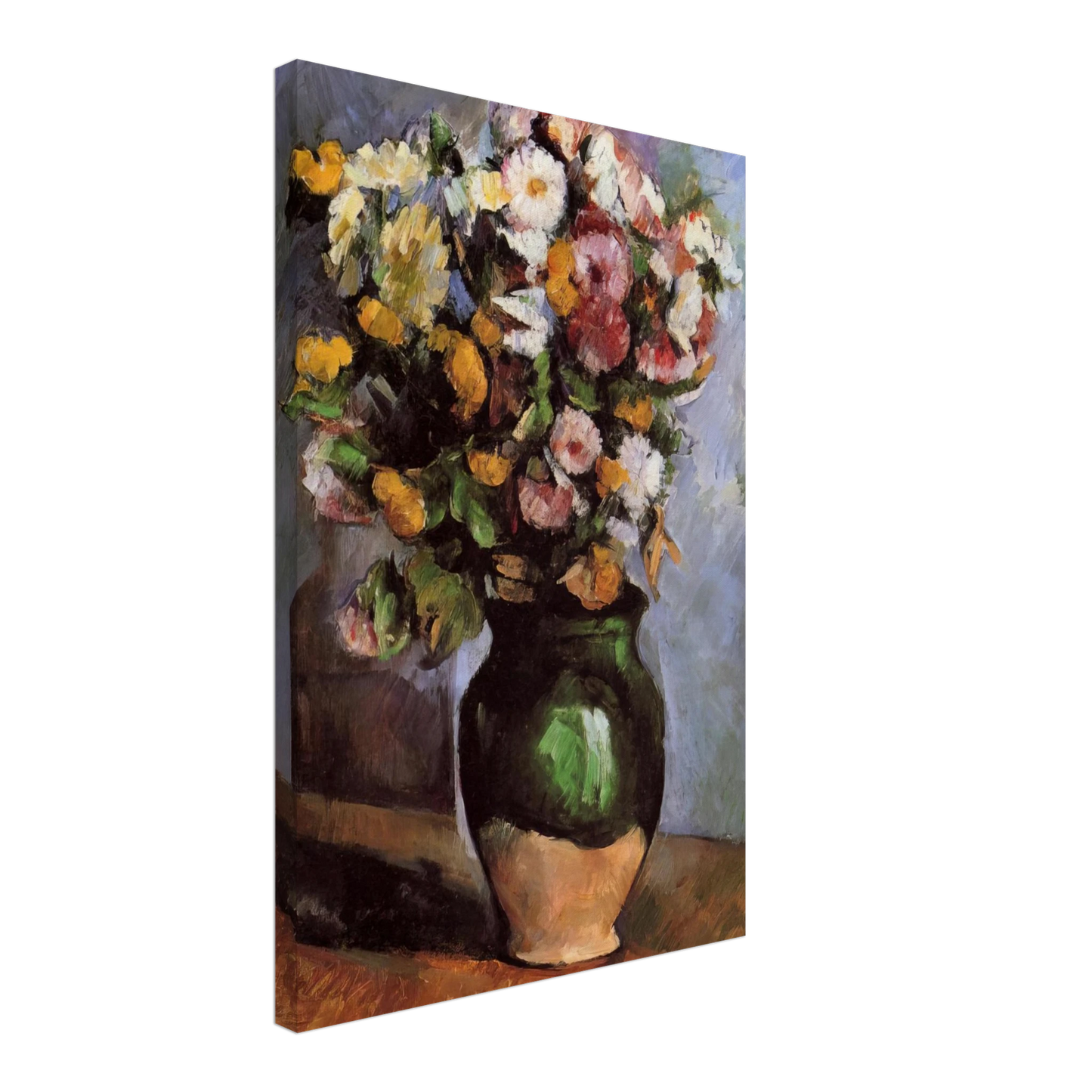 Paul Cezanne - Flowers in an Olive Jar Canvas - 40x60 cm / 16x24 inches-canvas