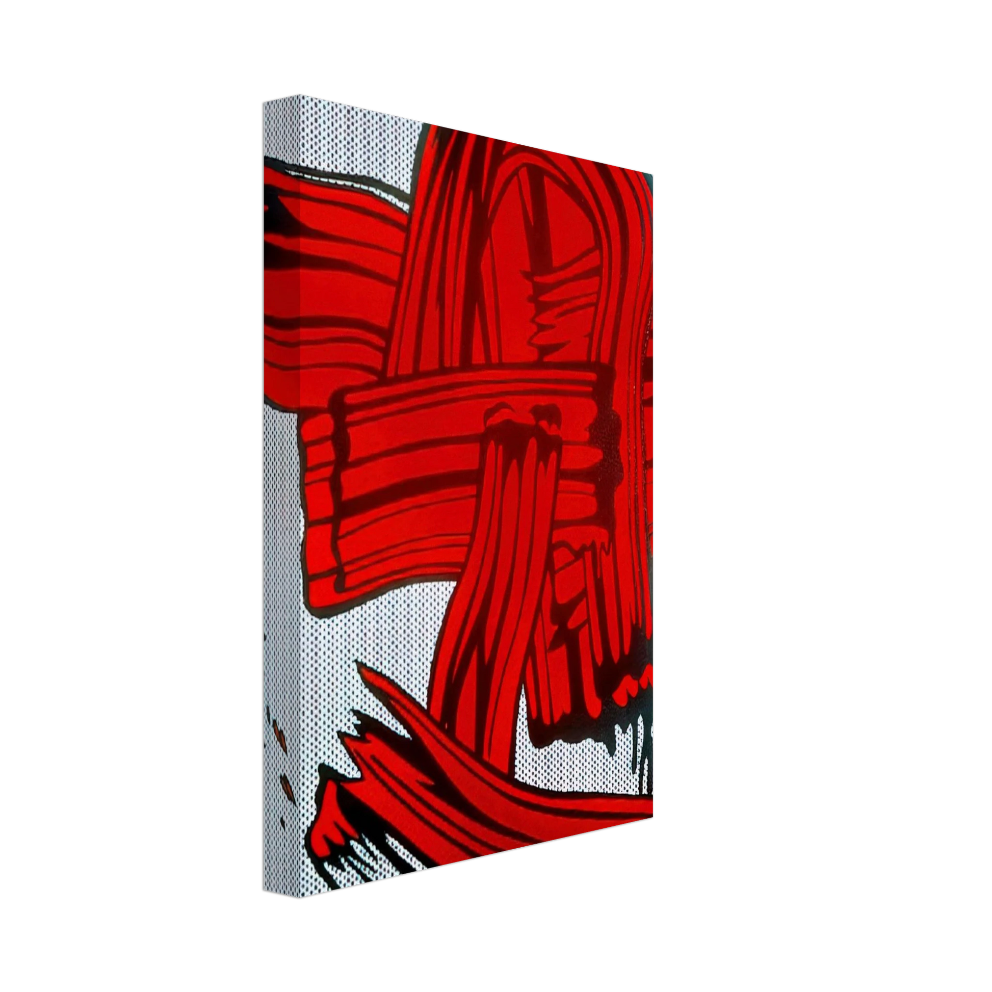 Roy Lichtenstein - RED PAINTING BRUSHSTROKE 1965 Canvas - 70x100 cm / 28x40 inches-canvas